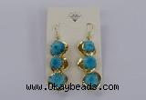 NGE395 10*32mm - 12*38mm druzy agate gemstone earrings