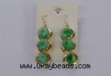 NGE396 10*32mm - 12*38mm druzy agate gemstone earrings