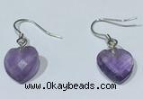 NGE431 10*10mm heart-shaped amethyst earrings wholesale