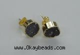 NGE49 12mm - 14mm freefrom druzy agate earrings wholesale