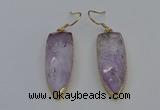 NGE5052 12*35mm - 15*40mm arrowhead amethyst pendants wholesale