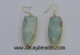 NGE5060 12*35mm - 15*40mm arrowhead amazonite pendants wholeasle