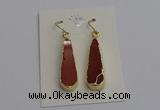 NGE5171 10*28mm - 10*30mm flat teardrop mookaite earrings