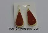 NGE5172 15*28mm - 15*30mm flat teardrop mookaite earrings