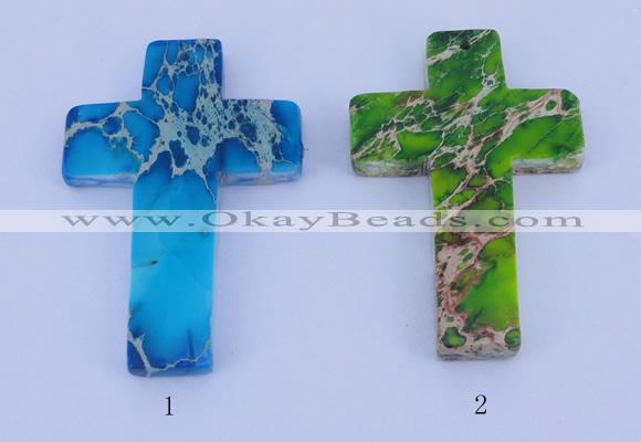 NGP05 5PCS 40*60mm cross dyed imperial jasper pendants wholesale