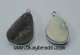 NGP1003 25*35mm - 35*45mm freeform druzy agate beads pendant