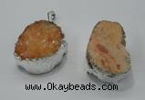 NGP1007 25*35mm - 35*45mm freeform druzy agate beads pendant