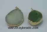 NGP1027 25*35mm - 35*45mm freeform druzy agate beads pendant