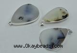 NGP1152 30*40mm - 40*50mm freeform agate pendants with brass setting