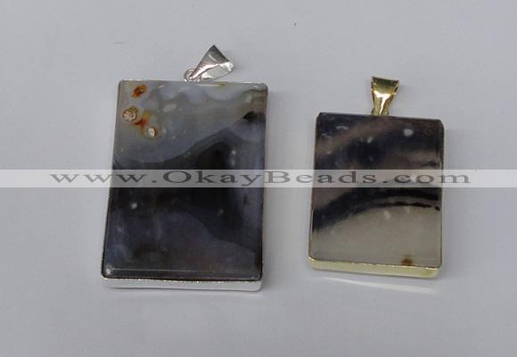 NGP1156 25*35mm - 40*50mm freeform montana agate pendants