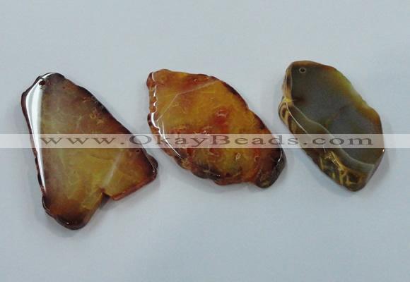 NGP1195 30*60mm - 45*75mm freeform agate gemstone pendants wholesale