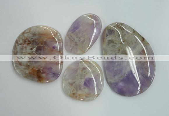 NGP1239 40*50mm - 60*80mm freeform lavender amethyst pendants wholesale