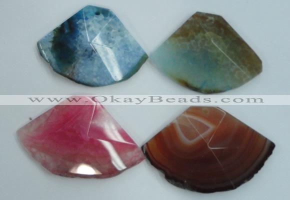 NGP1253 35*45mm - 40*55mm freeform agate gemstone pendants wholesale