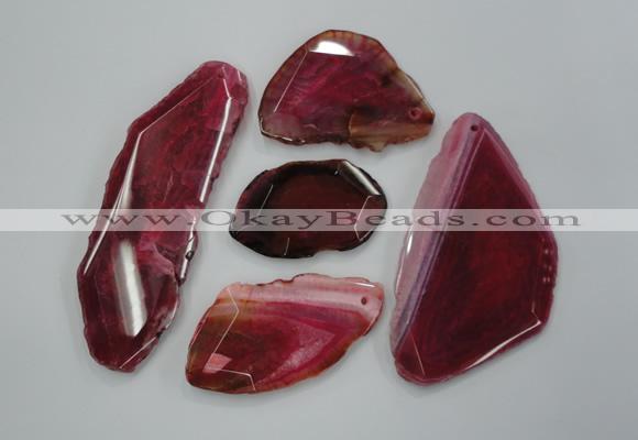 NGP1257 30*40mm - 50*70mm freeform agate gemstone pendants wholesale