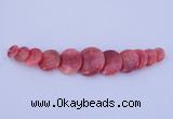 NGP129 Dyed rhodochrosite gemstone pendants set jewelry wholesale