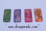 NGP135 5pcs 30*60mm rectangle dyed imperial jasper gemstone pendants