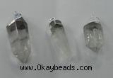 NGP1350 10*35mm - 15*60mm faceted nuggets white crystal pendants