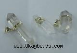 NGP1361 12*35mm - 16*55mm faceted nuggets white crystal pendants