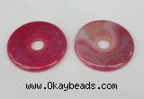 NGP1371 7*50mm - 8*55mm donut agate gemstone pendants