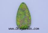 NGP139 2pcs 30*60mm teardrop dyed imperial jasper gemstone pendants