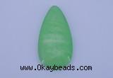 NGP140 2pcs 30*60mm teardrop dyed white jade gemstone pendants