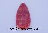 NGP141 2pcs 30*60mm teardrop dyed rhodochrosite gemstone pendants