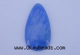 NGP142 2pcs 30*60mm teardrop dyed white jade gemstone pendants