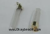 NGP1420 9*50mm - 11*60mm stick white crystal gemstone pendants