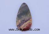 NGP144 2pcs 30*60mm teardrop picasso jasper gemstone pendants