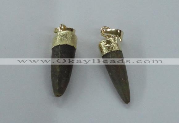 NGP1453 6*20mm - 9*30mm bullet agate gemstone pendants wholesale