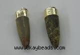 NGP1455 11*35mm - 13*45mm bullet agate gemstone pendants wholesale