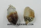 NGP1458 25*40mm - 35*55mm nuggets citrine gemstone pendants