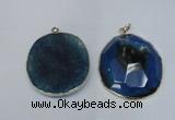 NGP1529 50*55mm - 55*60mm freeform druzy agate pendants