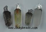 NGP1549 15*45mm - 20*65mm faceted nuggets mixed quartz pendants