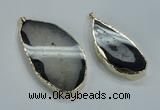 NGP1551 30*55mm - 40*70mm freeform druzy agate pendants