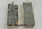 NGP1556 20*50mm - 22*50mm rectangle druzy agate pendants