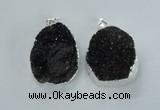 NGP1597 30*35mm - 35*40mm freeform druzy agate pendants