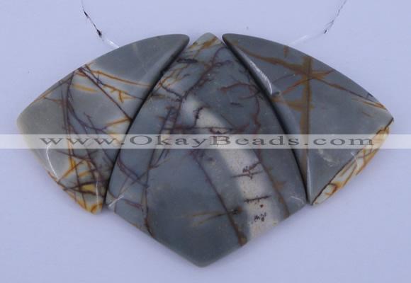 NGP16 Picasso jasper gemstone pendants set jewelry wholesale