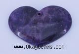 NGP160 2pcs 35*50mm heart kunzite gemstone pendants jewelry