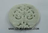 NGP1602 68*70mm Carved natural hetian jade pendants wholesale