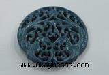 NGP1647 65*65mm Carved dyed natural hetian jade pendants wholesale