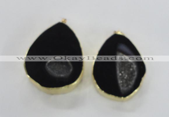 NGP1661 40*50mm - 45*55mm freeform druzy agate pendants