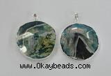 NGP1664 30*35mm - 35*40mm freeform agate gemstone pendants