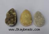 NGP1700 25*35mm - 28*40mm freeform druzy agate gemstone pendants