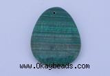 NGP175 2pcs 32*42mm teardrop synthetic malachite gemstone pendants