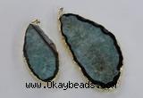 NGP1756 35*60mm - 50*80mm freeform druzy agate gemstone pendants