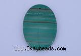 NGP176 2pcs 35*40mm oval synthetic malachite gemstone pendants