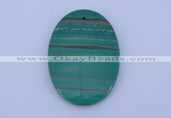 NGP176 2pcs 35*40mm oval synthetic malachite gemstone pendants