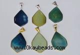 NGP1795 25*40mm freeform agate gemstone pendants wholesale