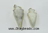 NGP1811 22*40mm - 28*48mm arrowhead druzy agate gemstone pendants